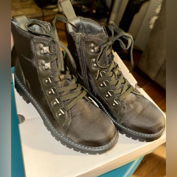 SO Clavicle Women’s Hiking Combat Boots Olive Green Size 8 - Picture 10 of 11